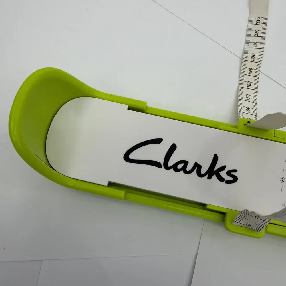 Clarks Children's Toddler Foot Gauge White Green Shoe Size Measuring Tool